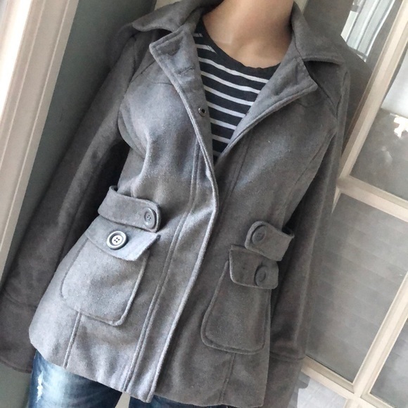 New Look Jackets & Blazers - New look cute gray hooded jacket